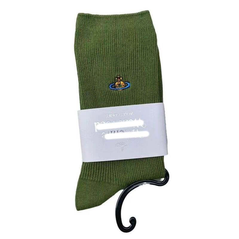 Japan Saturn Embroidered Mid-Calf Socks