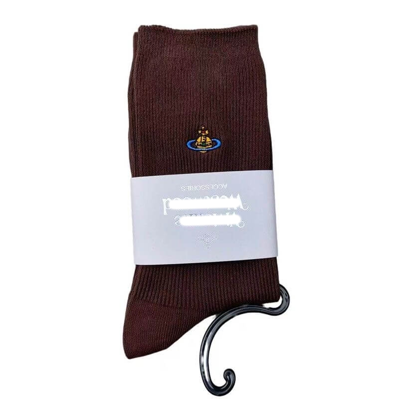 Japan Saturn Embroidered Mid-Calf Socks