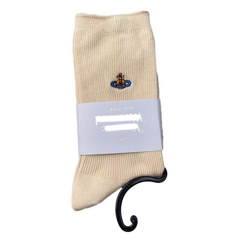 Japan Saturn Embroidered Mid-Calf Socks