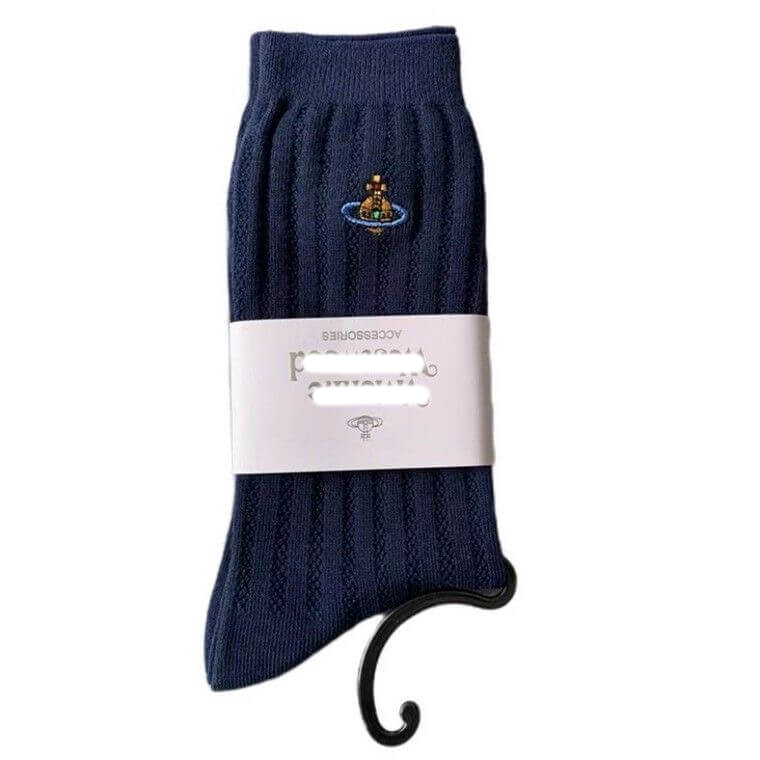 Japan Saturn Embroidered Mid-Calf Socks