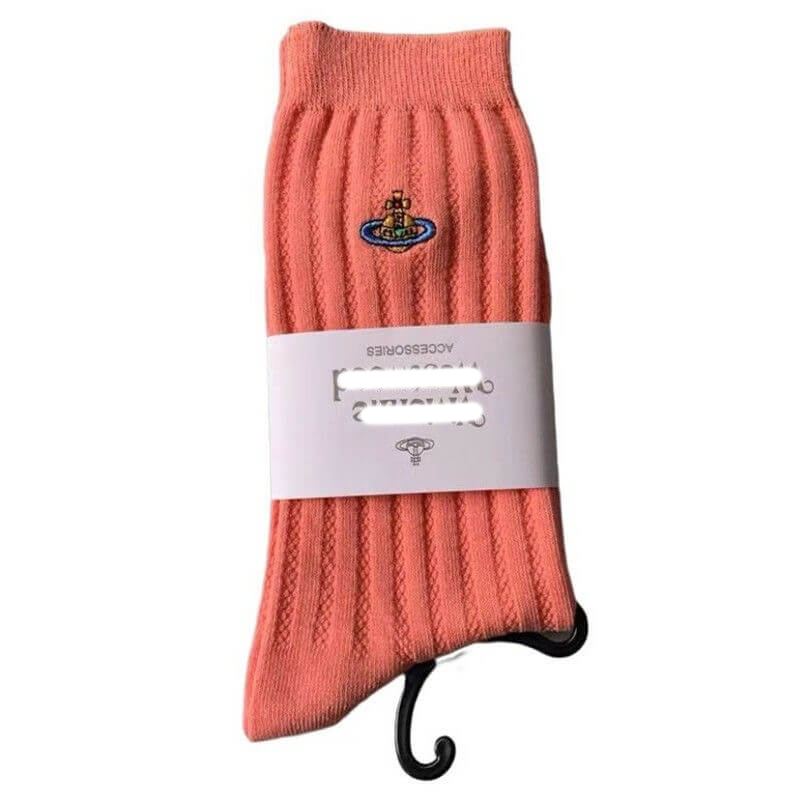 Japan Saturn Embroidered Mid-Calf Socks