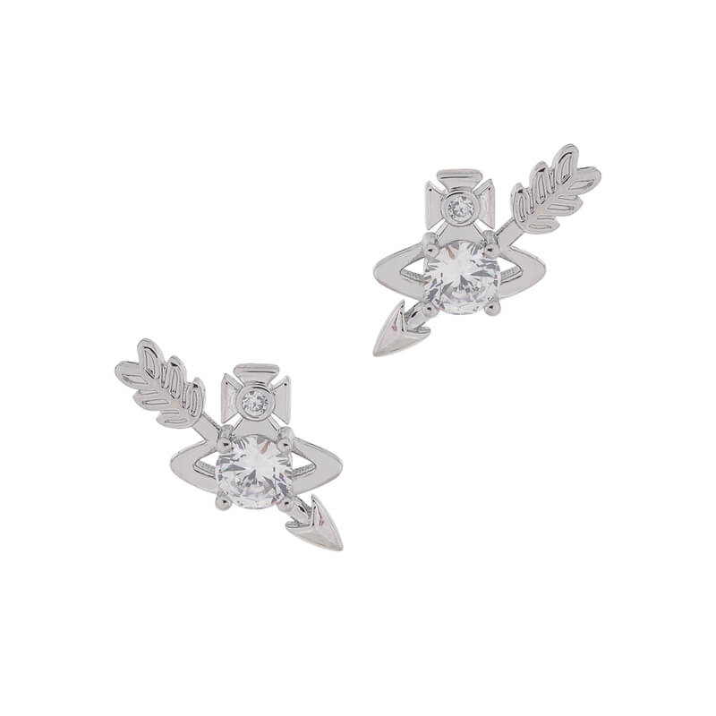 GINGER Feather Arrow Four Claw Earrings