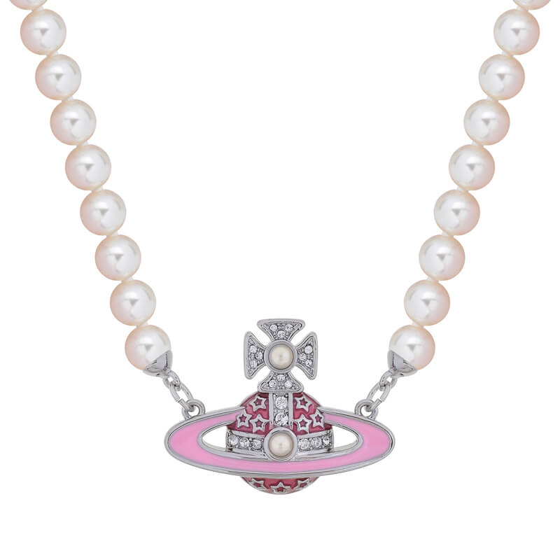 ROXANNE Lacquered Pentagram Pearl Necklace