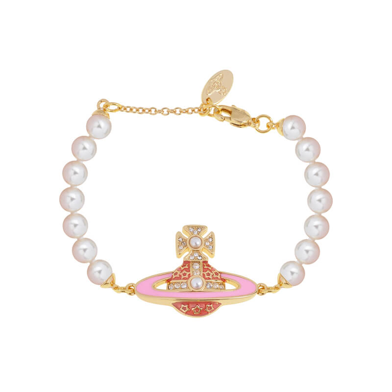 ROXANNE Lacquered Pentagram Pearl Bracelet