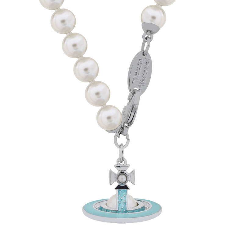 SIMONETTA Lacquered Saturn Pearl Necklace