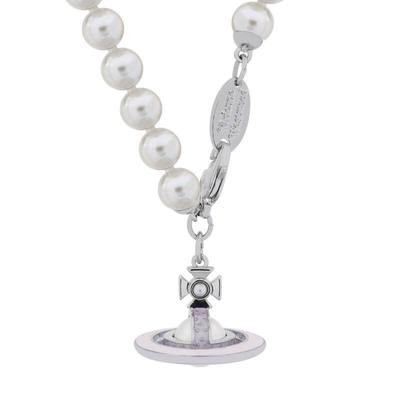 SIMONETTA Lacquered Saturn Pearl Necklace