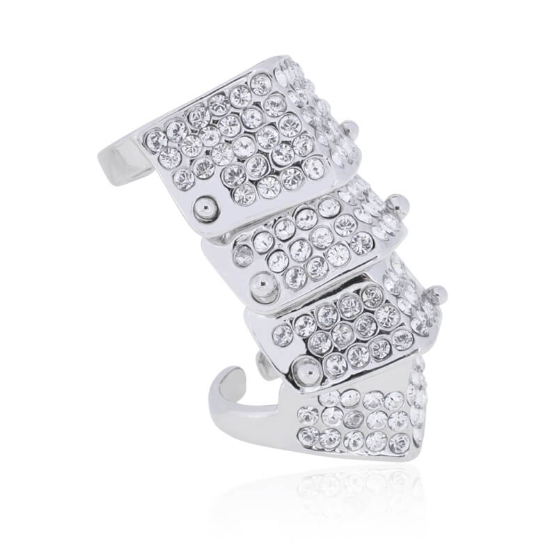 Armor Full Diamond Four-section Ring
