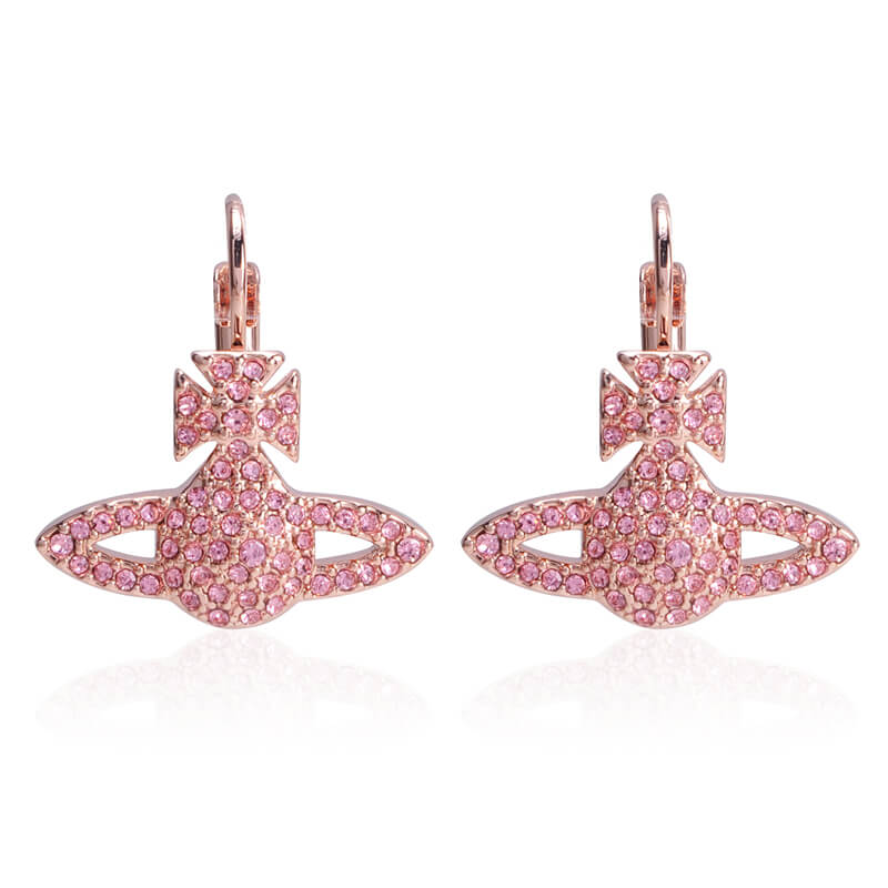 GRACE Full Diamond Saturn Earrings