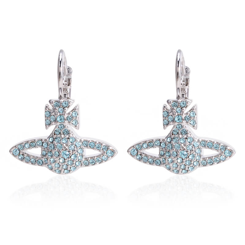 GRACE Full Diamond Saturn Earrings