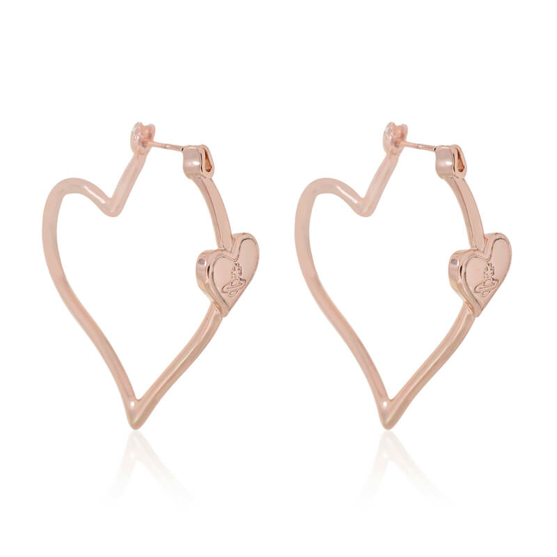 SALIMA Saturn Heart Large Hoop Earrings