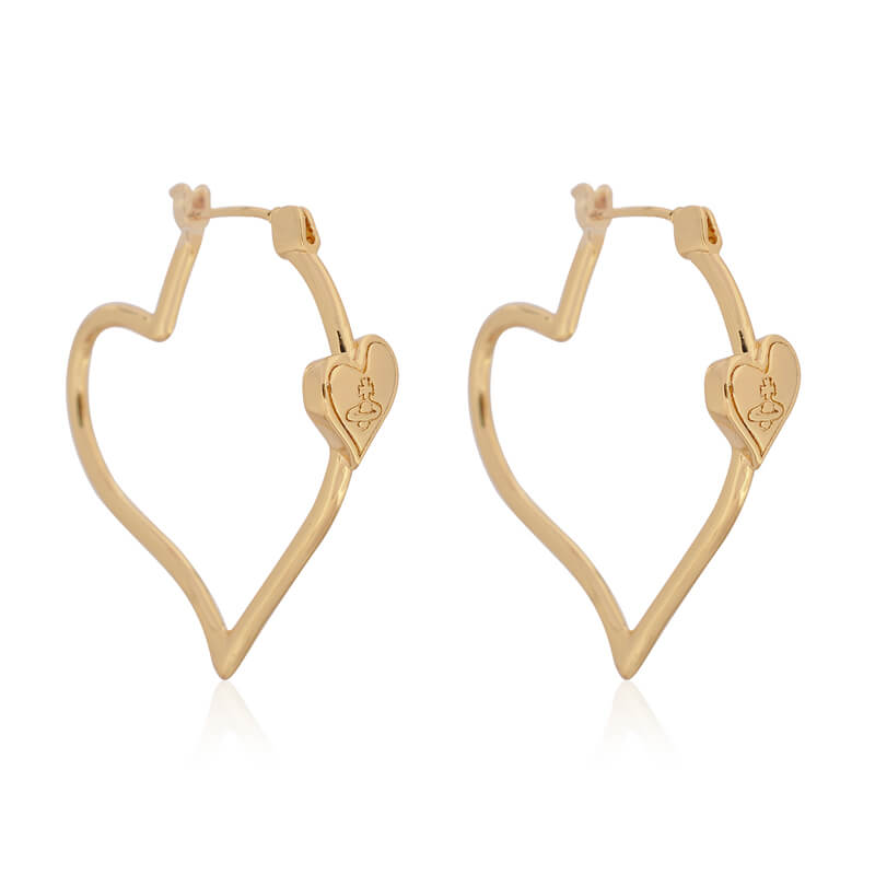 SALIMA Saturn Heart Large Hoop Earrings