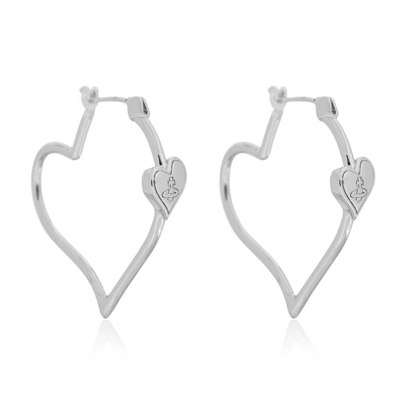 SALIMA Saturn Heart Large Hoop Earrings