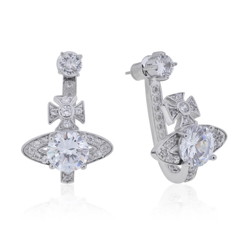 MAITENA Zirconia Saturn U-shaped Earrings