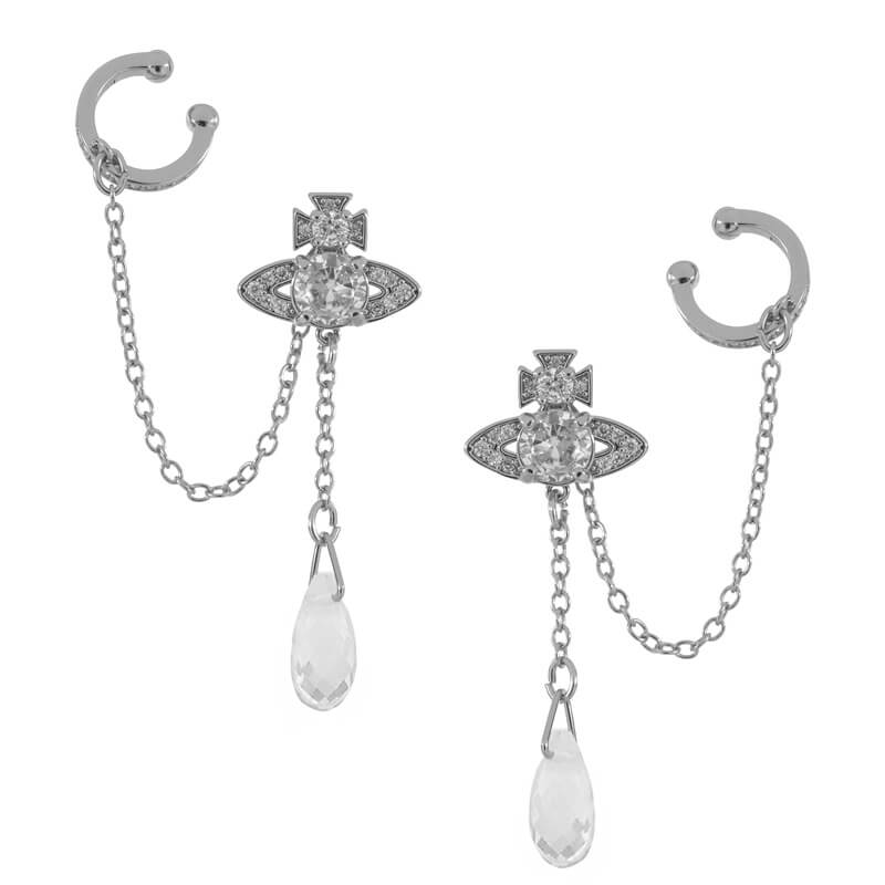HENRIETTE Horseshoe Button Drop Earrings