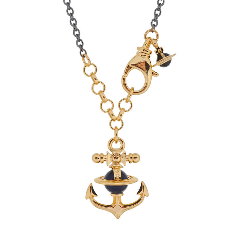 FELICE Lapis Lazuli Anchor Necklace