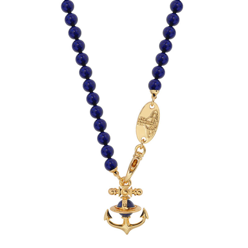 FELICE Lapis Lazuli Anchor Necklace