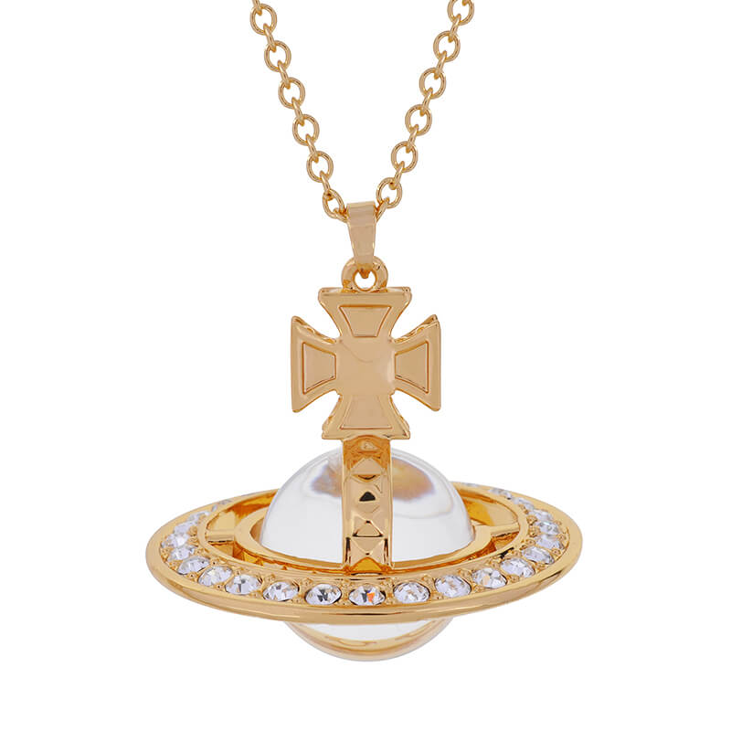 PINA Riveted Glass Beads Three-dimensional Necklace