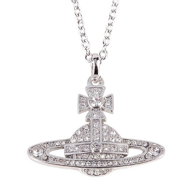 KIKA Full Diamond Saturn Necklace