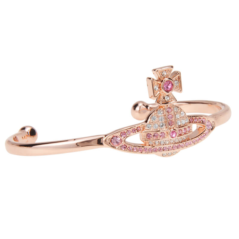 KIKA Full Diamond Saturn Bangle Bracelet