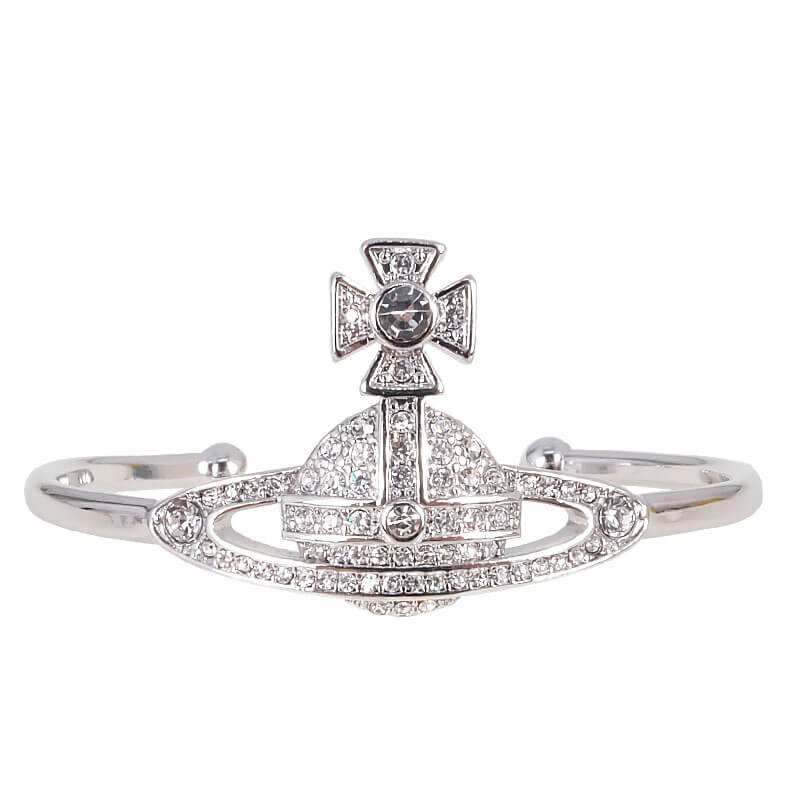 KIKA Full Diamond Saturn Bangle Bracelet