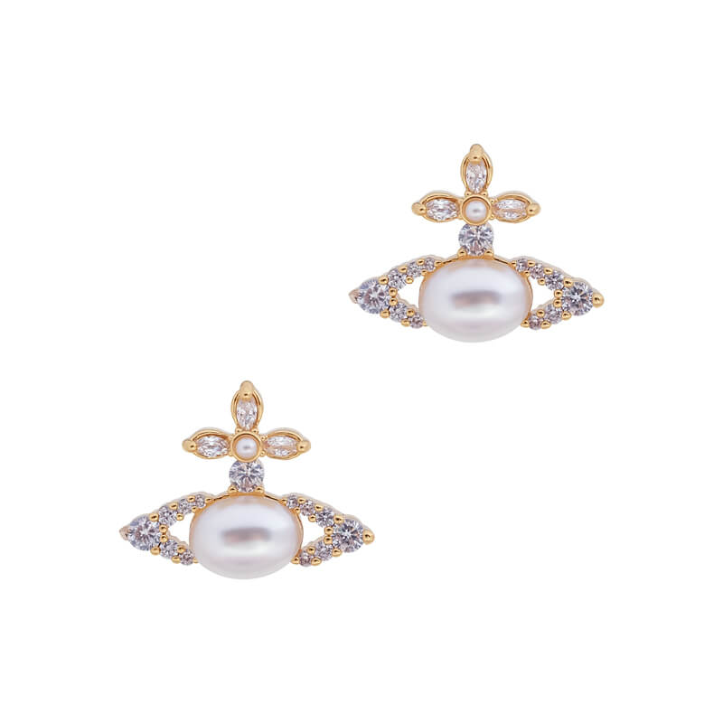 ADA Oval Pearl Earrings