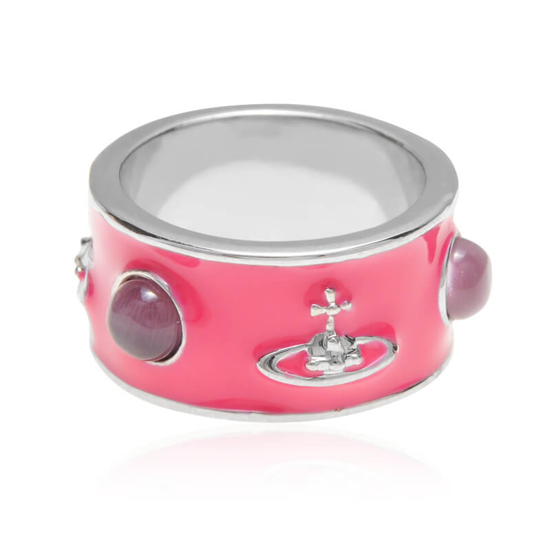 Cat's Eye Stone Lacquer Ring