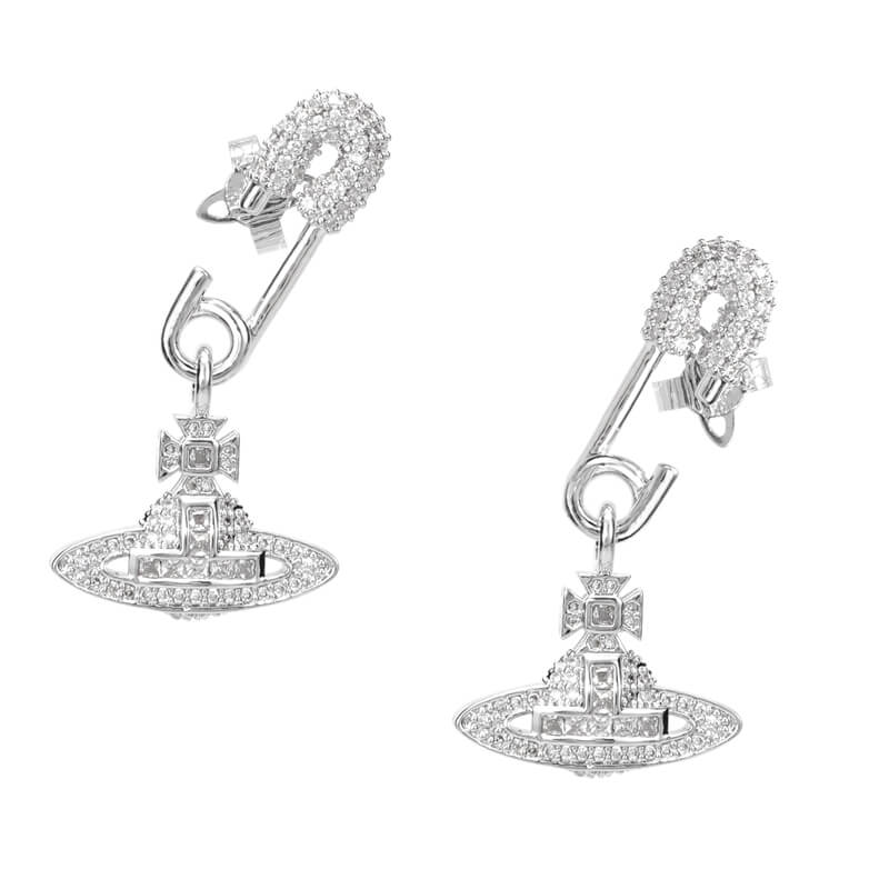 Zirconia Pin Earrings