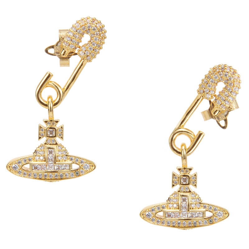 Zirconia Pin Earrings