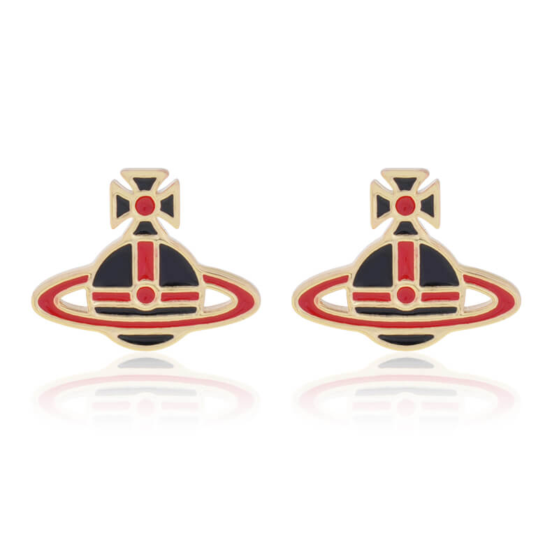 Flat Lacquered Saturn Earrings（All 13 Colors）