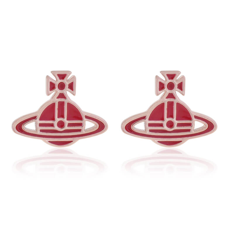 Flat Lacquered Saturn Earrings（All 13 Colors）