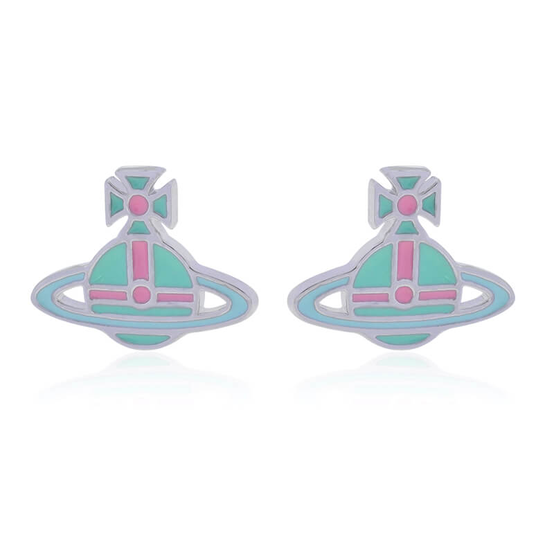 Flat Lacquered Saturn Earrings（All 13 Colors）