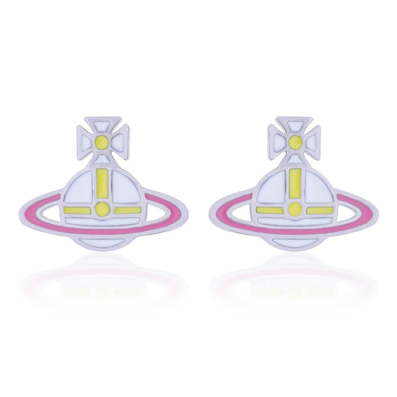 Flat Lacquered Saturn Earrings（All 13 Colors）
