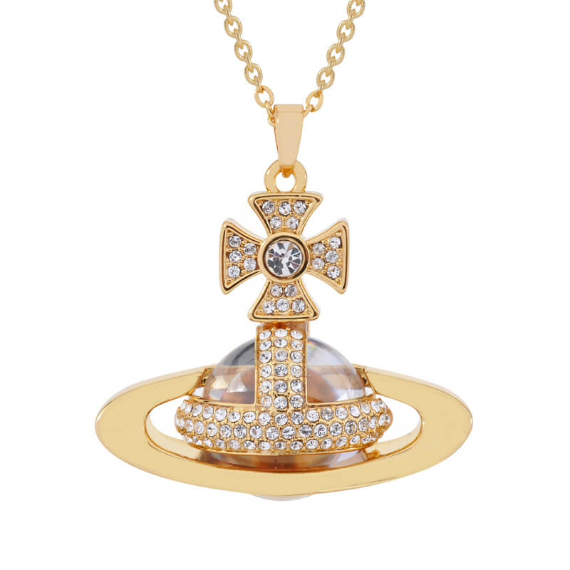 SORADA Half-Face Diamond Necklace