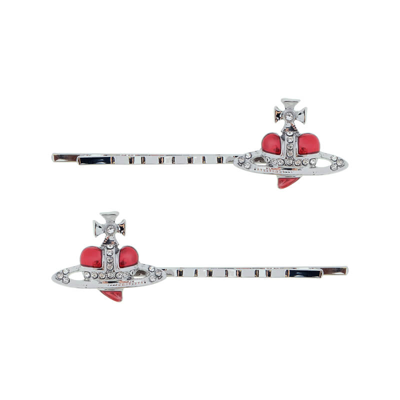 Heart Saturn Hair Clip