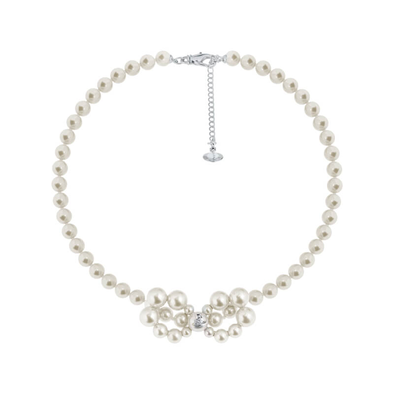 VIVIANA Pearl Bow Necklace