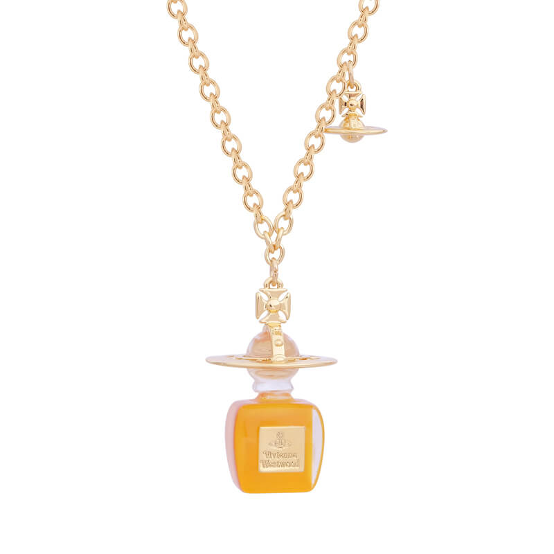 Perfume Bottle Saturn Necklace