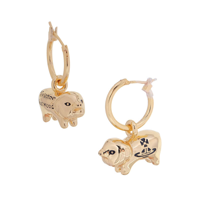 JUANITA Pig Saturn Letters Earrings
