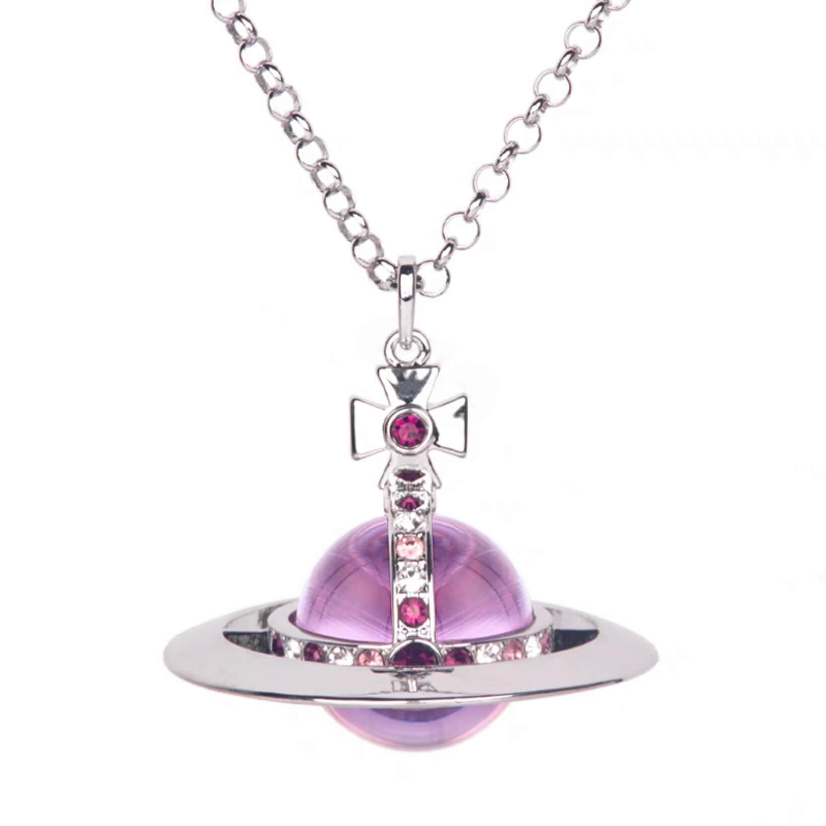 30MM ORB Classic Saturn Pendant Necklace