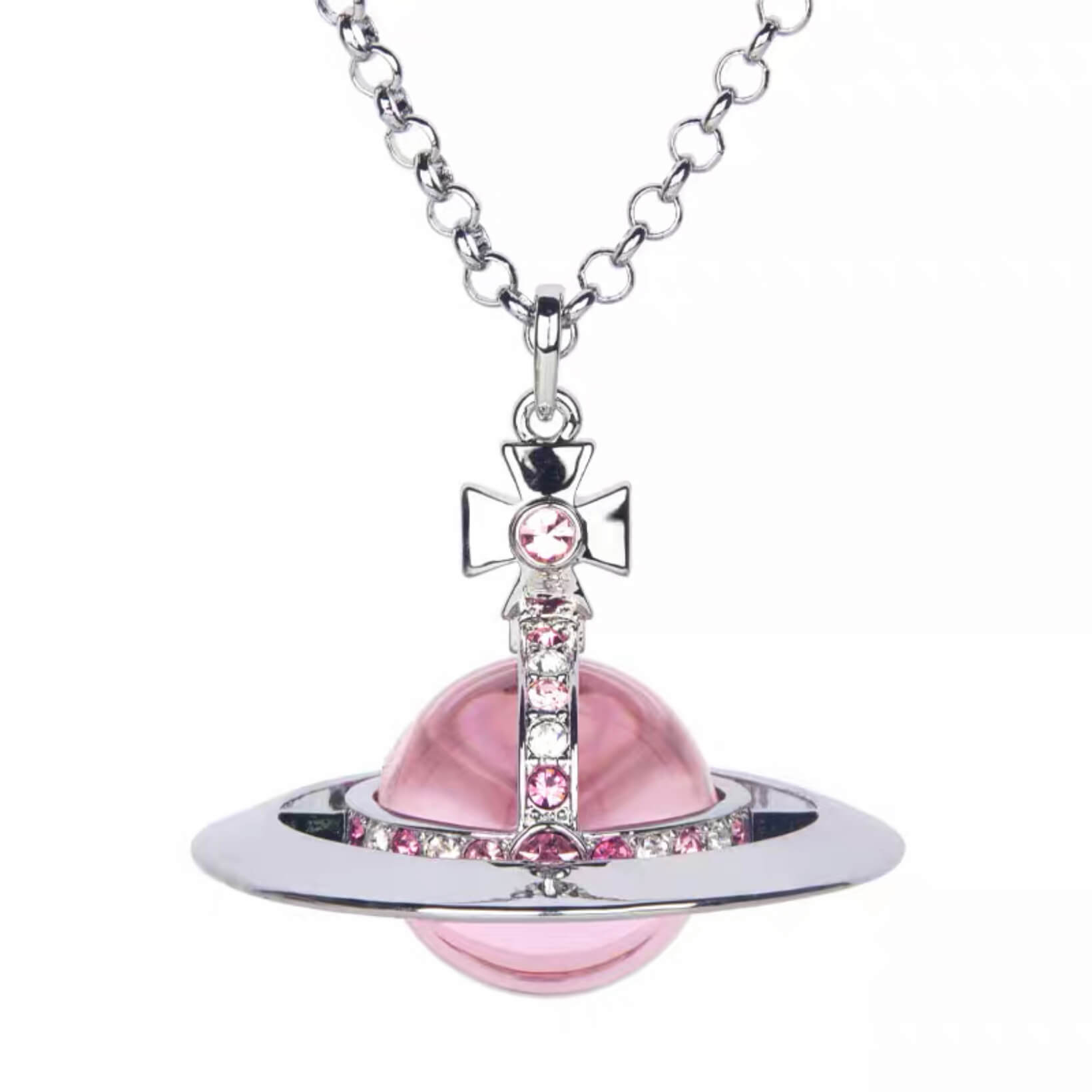 30MM ORB Classic Saturn Pendant Necklace