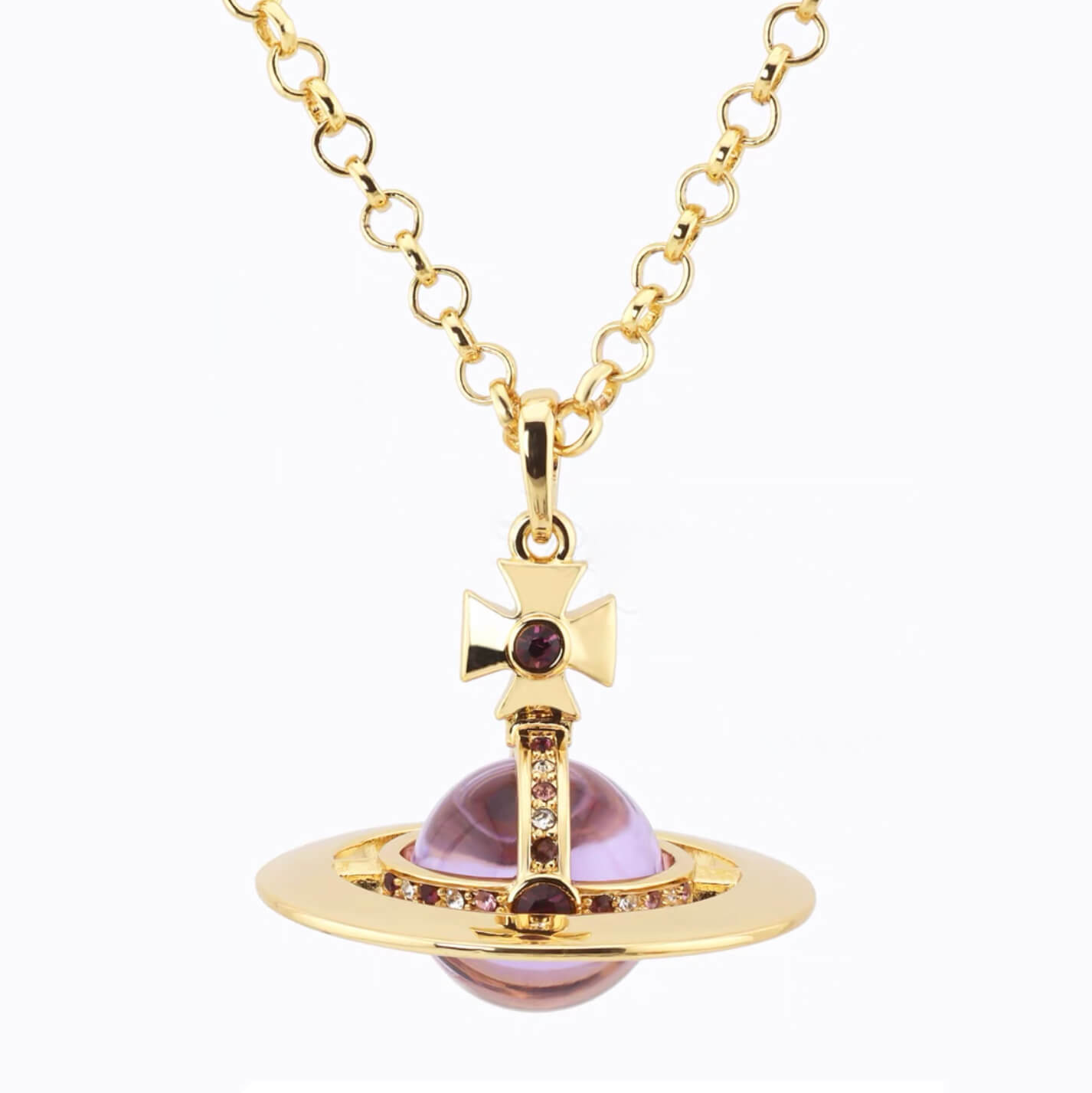 20MM ORB Classic Saturn Pendant Necklace