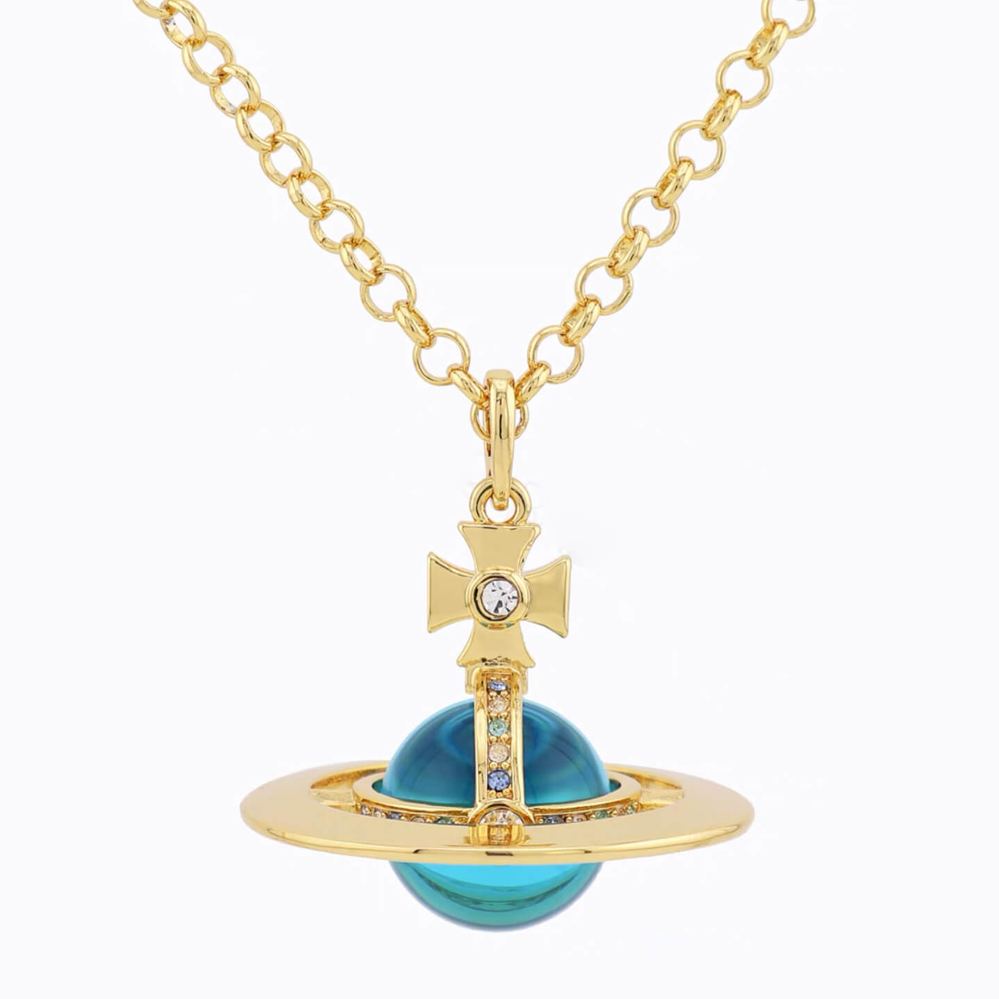 20MM ORB Classic Saturn Pendant Necklace