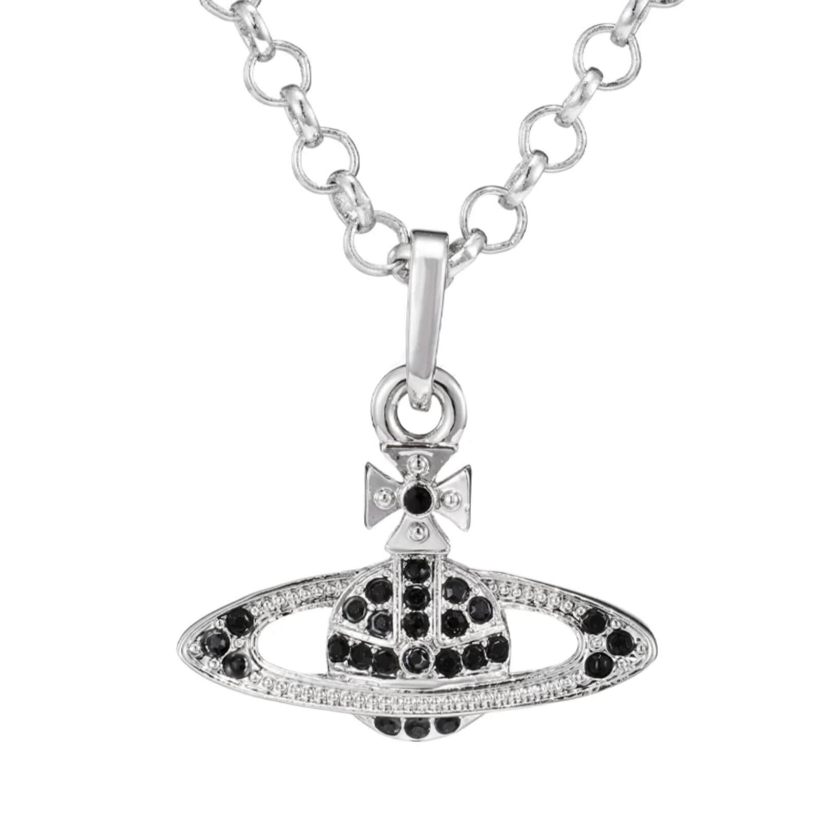 Classic Full Diamond Saturn Necklace