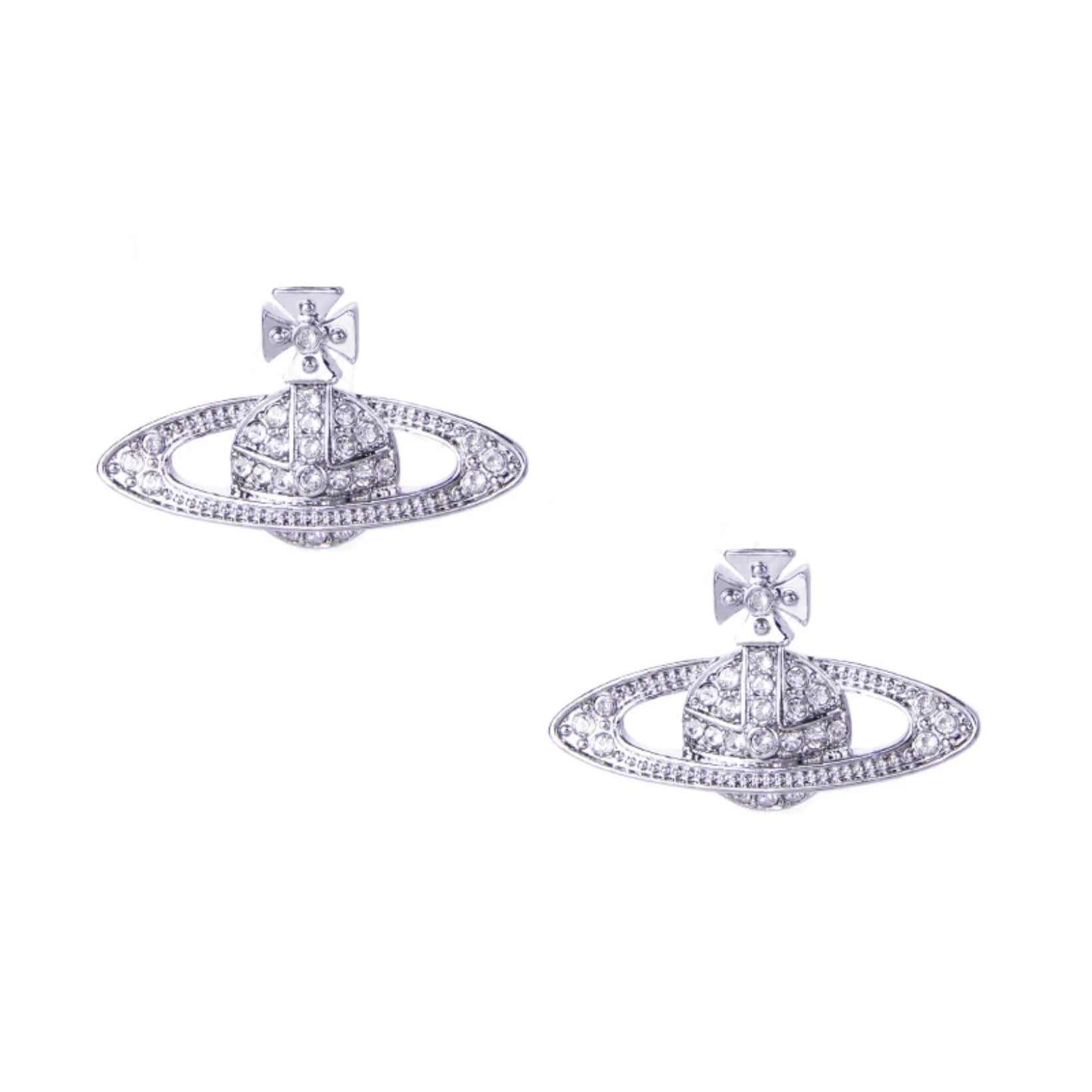 Classic Full Diamond Saturn Earrings