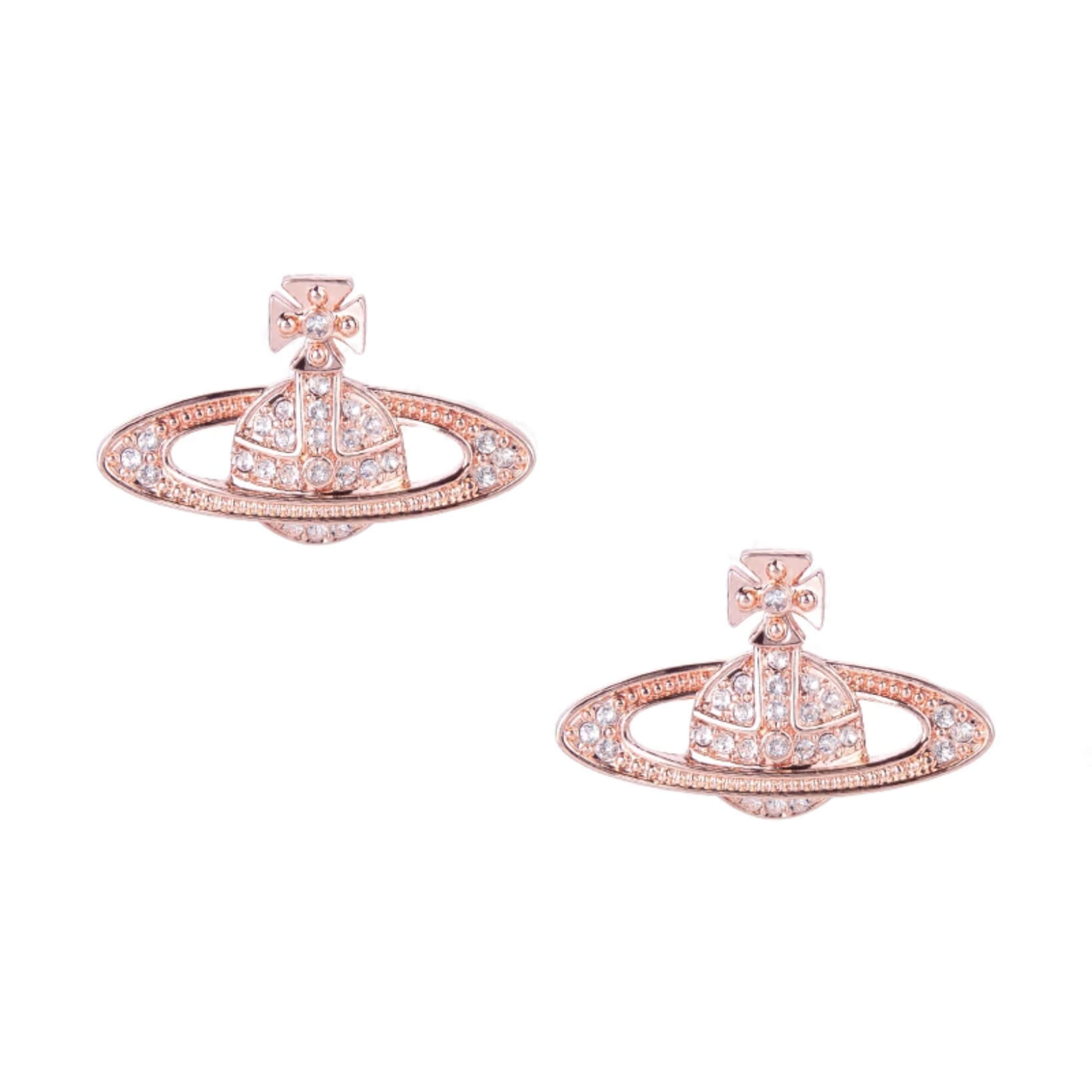 Classic Full Diamond Saturn Earrings