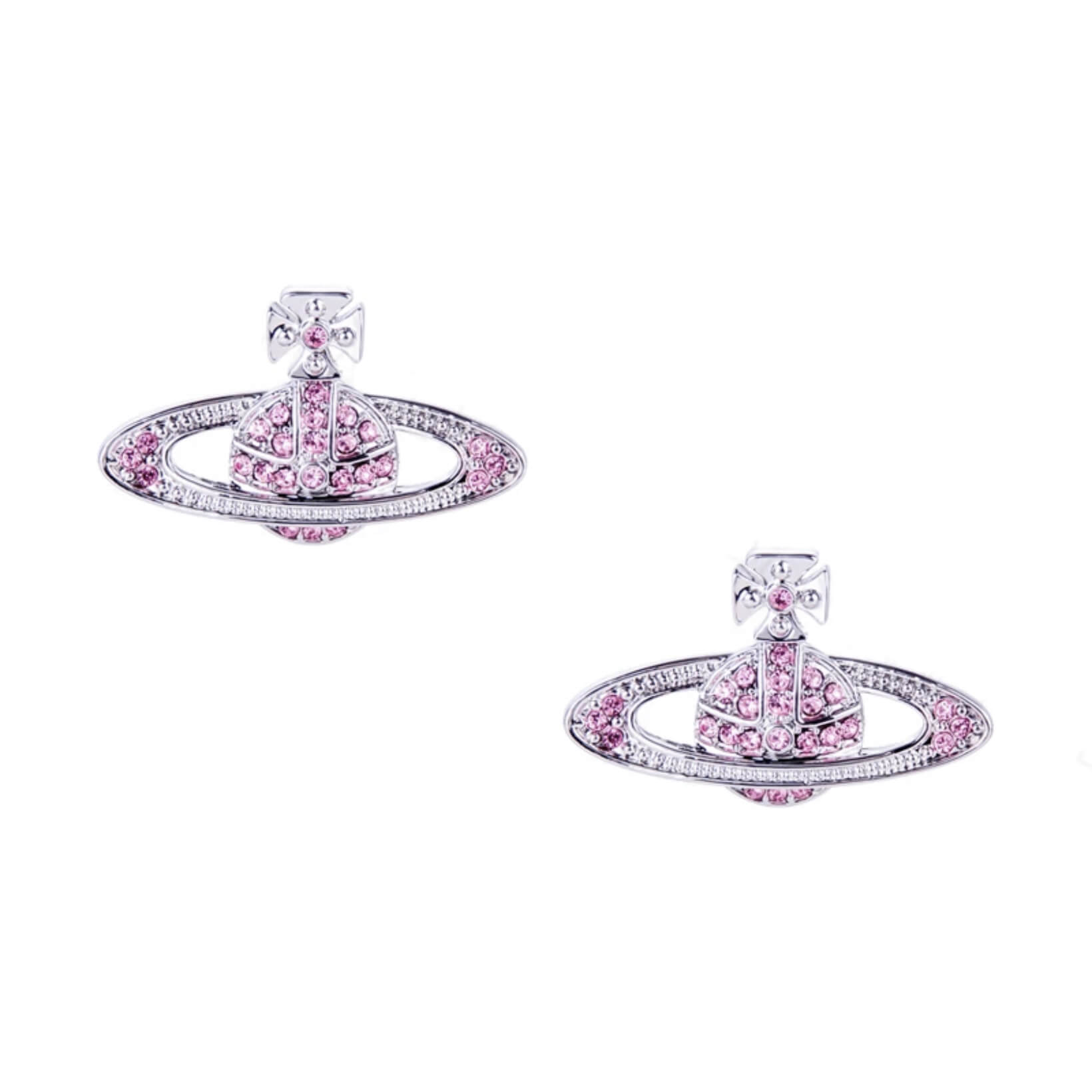 Classic Full Diamond Saturn Earrings
