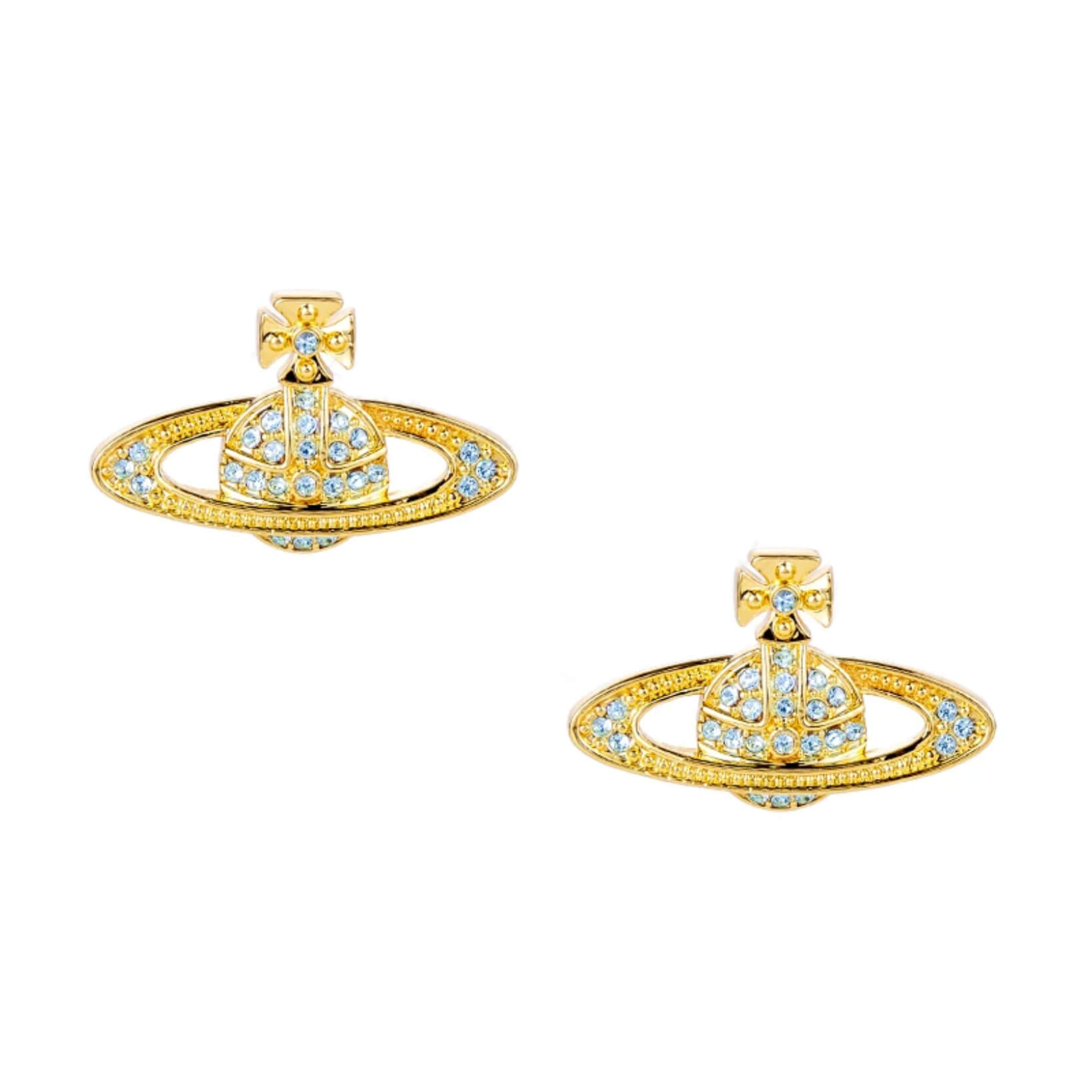 Classic Full Diamond Saturn Earrings