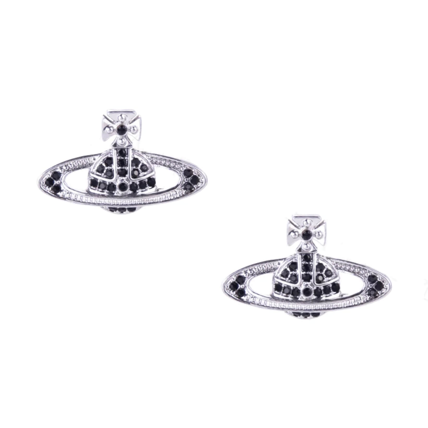 Classic Full Diamond Saturn Earrings