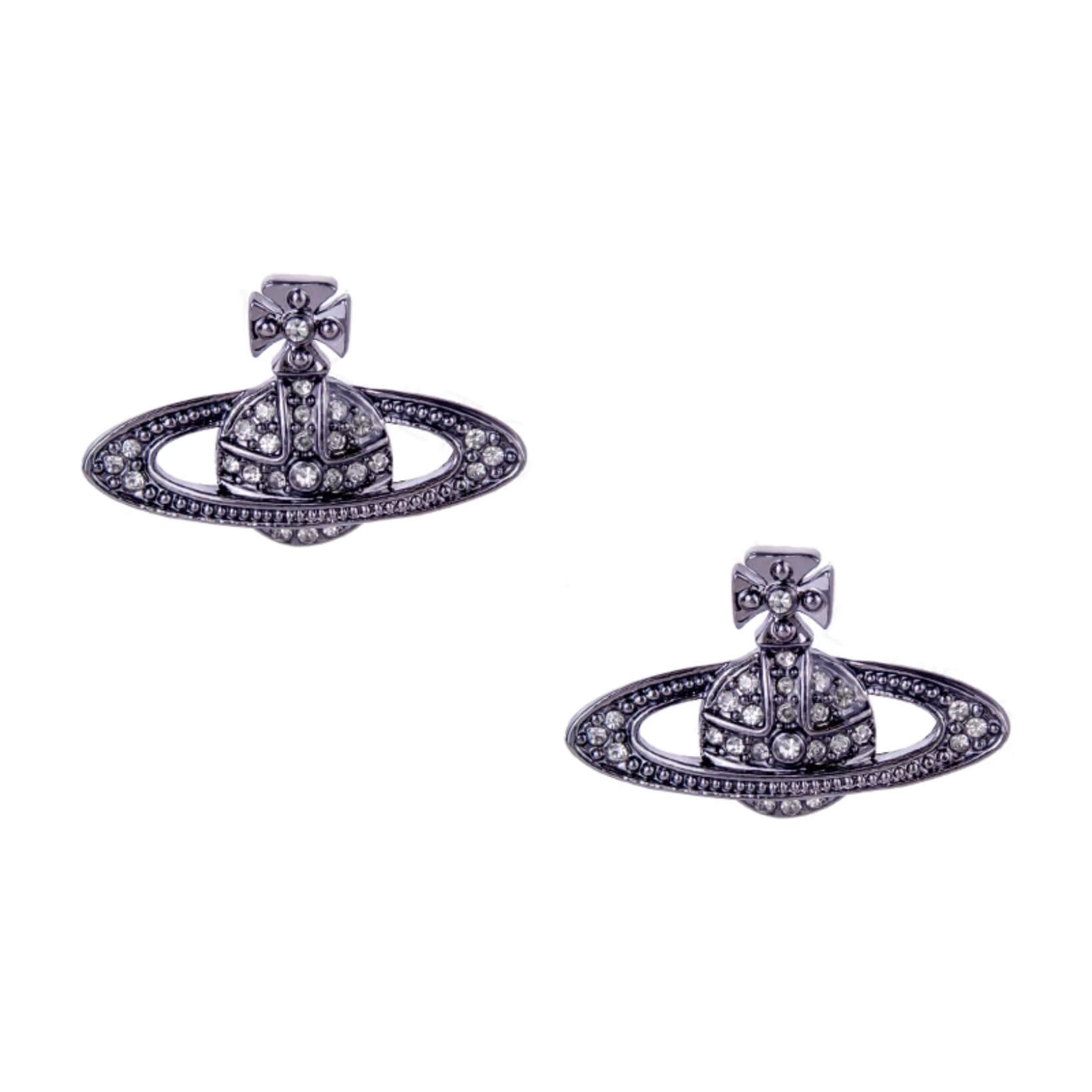Classic Full Diamond Saturn Earrings