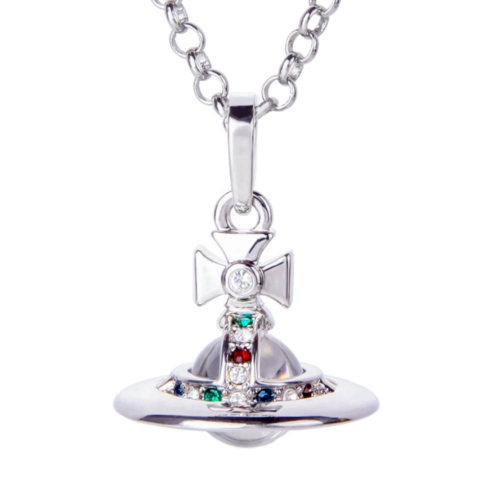 10MM ORB Classic Saturn Pendant Necklace