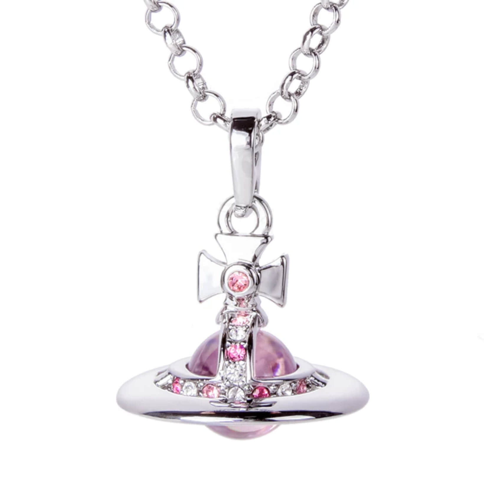 10MM ORB Classic Saturn Pendant Necklace